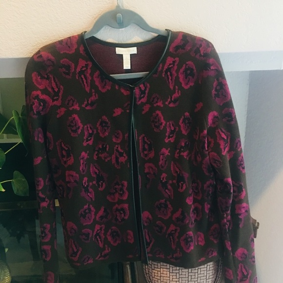 🌺CHARTER CLUB Jacket (Large) Brown/Fuschia🌺 - Picture 5 of 7